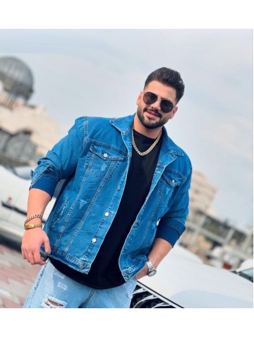 کت جین سایز بزرگ کد 3042